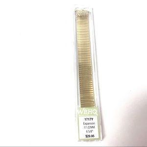 WBHQ 17-22mm Gold Tone Flex Metal Expansion